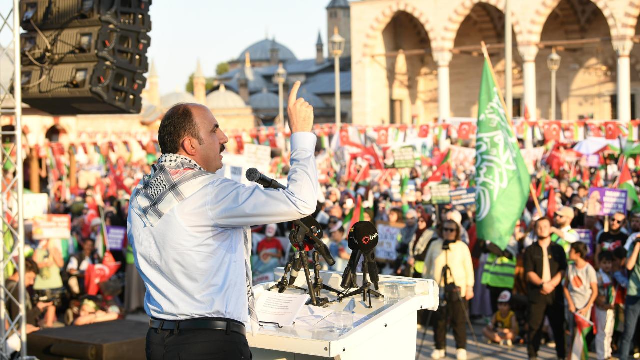 baskan altay gazzedeki soykirimin yil donumunde tum konyalilari yuruyuse davet etti YV2ivAtQ